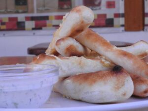 Pizzarőzse mártogatósokkal
